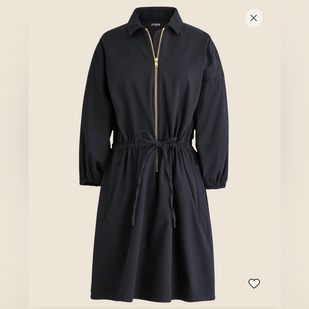 NWT J Crew Drapey cinched waist cotton dress